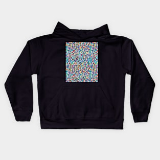 Vibrant blue pink polygon tirangle pattern Kids Hoodie